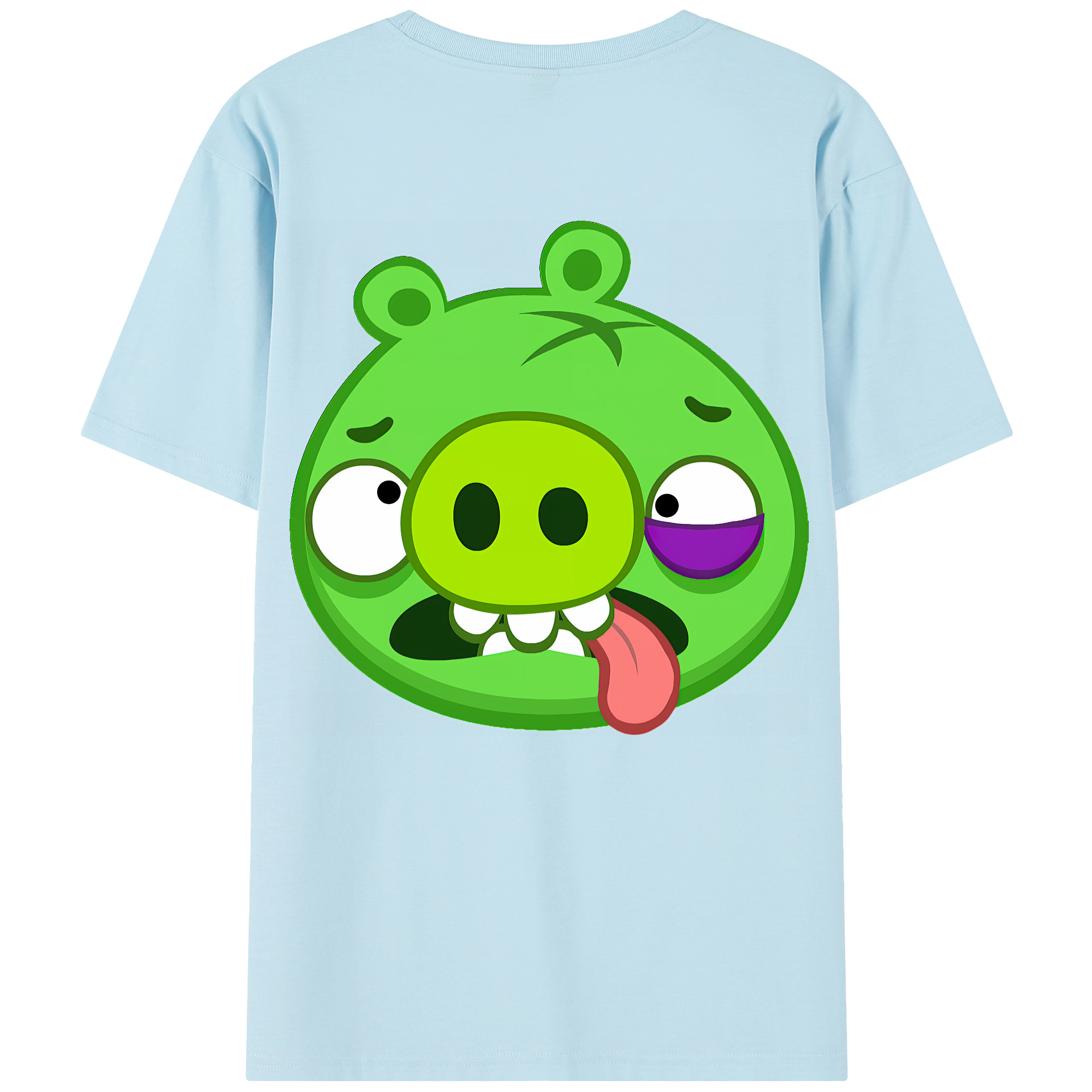 （画像用） Angry Birds アングリーバード 綿100％半袖Tシャツ（背面プリント）